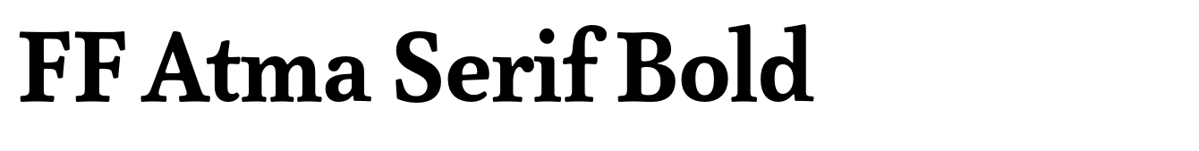 FF Atma Serif Bold